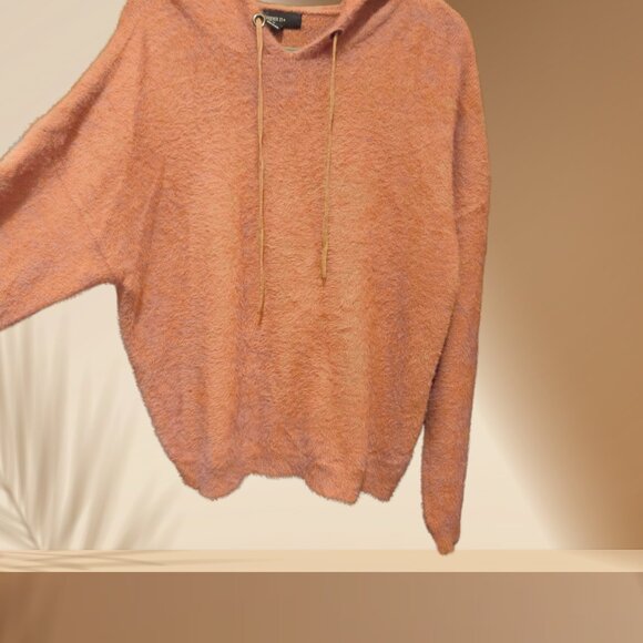 Forever 21 Soft Fuzzy Hoodie | Blush Pink | Size XL - Picture 3 of 4